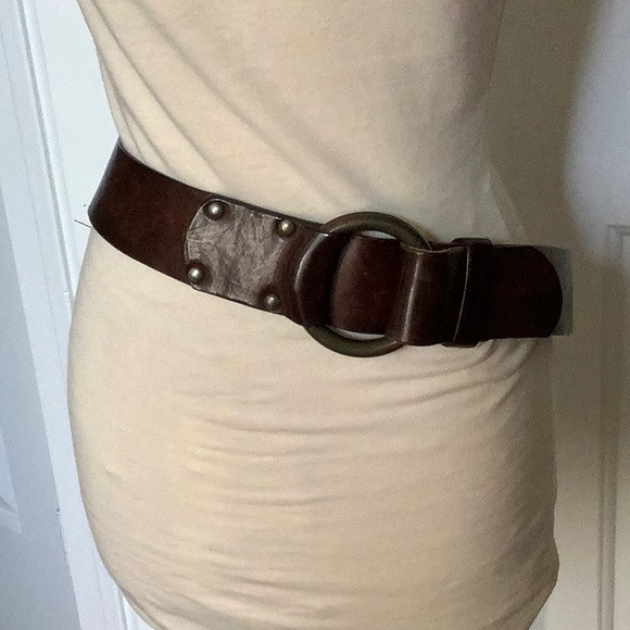 Vintage brown leather hip belt. | Poshmark