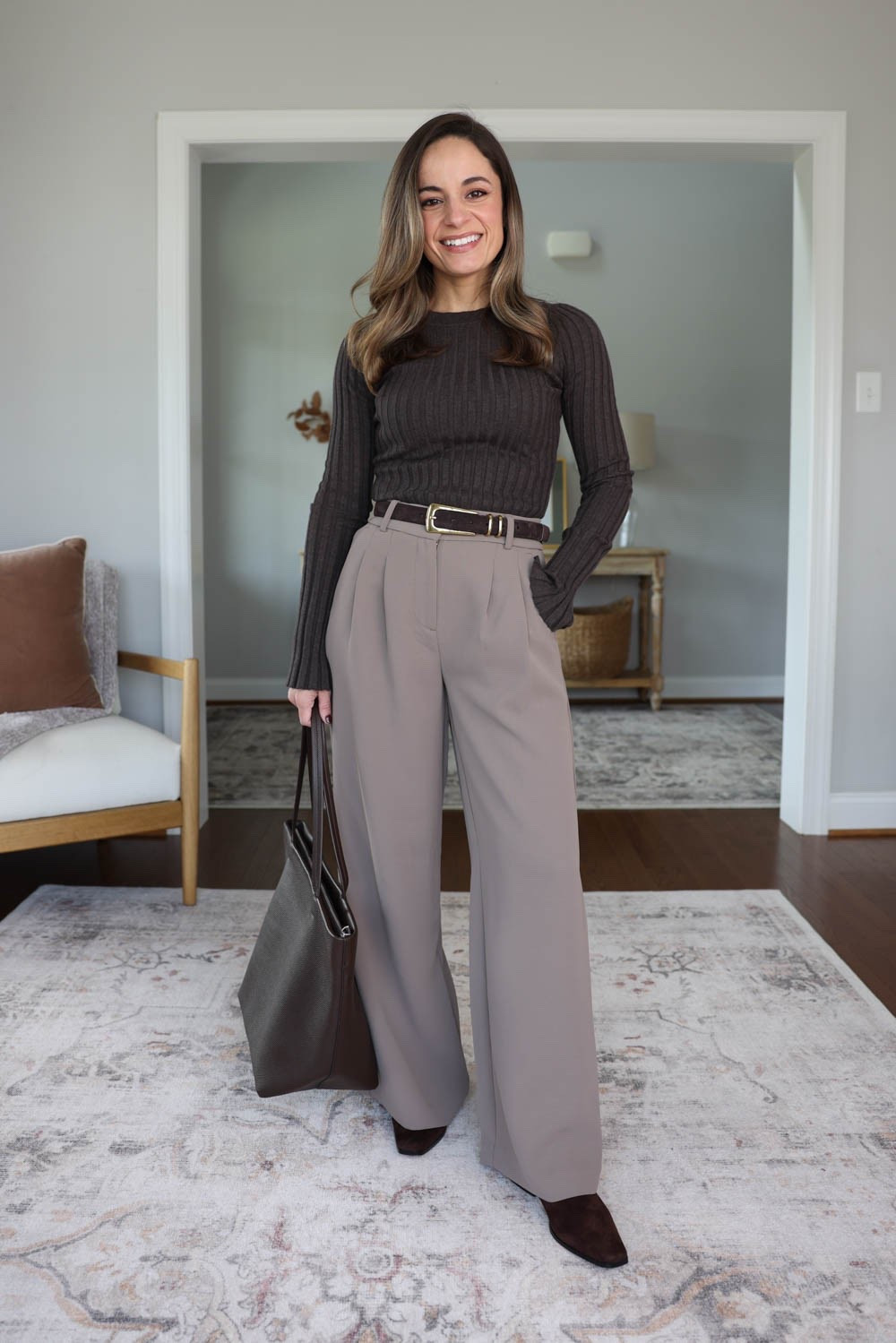 Outfits for work with boots! 

Taupe pants (LOFT): petite 00 / 11.5” rise / 27.5” inseam 
Brown top (Quince): xs 

Brown boots shown are the dusty boots from Steve Madden, I recommend sizing up 1/2 for thick socks otherwise true to size 

For size comparison, I’m 4’10” 105lbs. My measurements are 32”, 24”, 36”. I typically wear petite xxs/00/24 and have a 25” ankle inseam and a 27.5-28” full length inseam.

#LTKPetite #LTKWorkwear