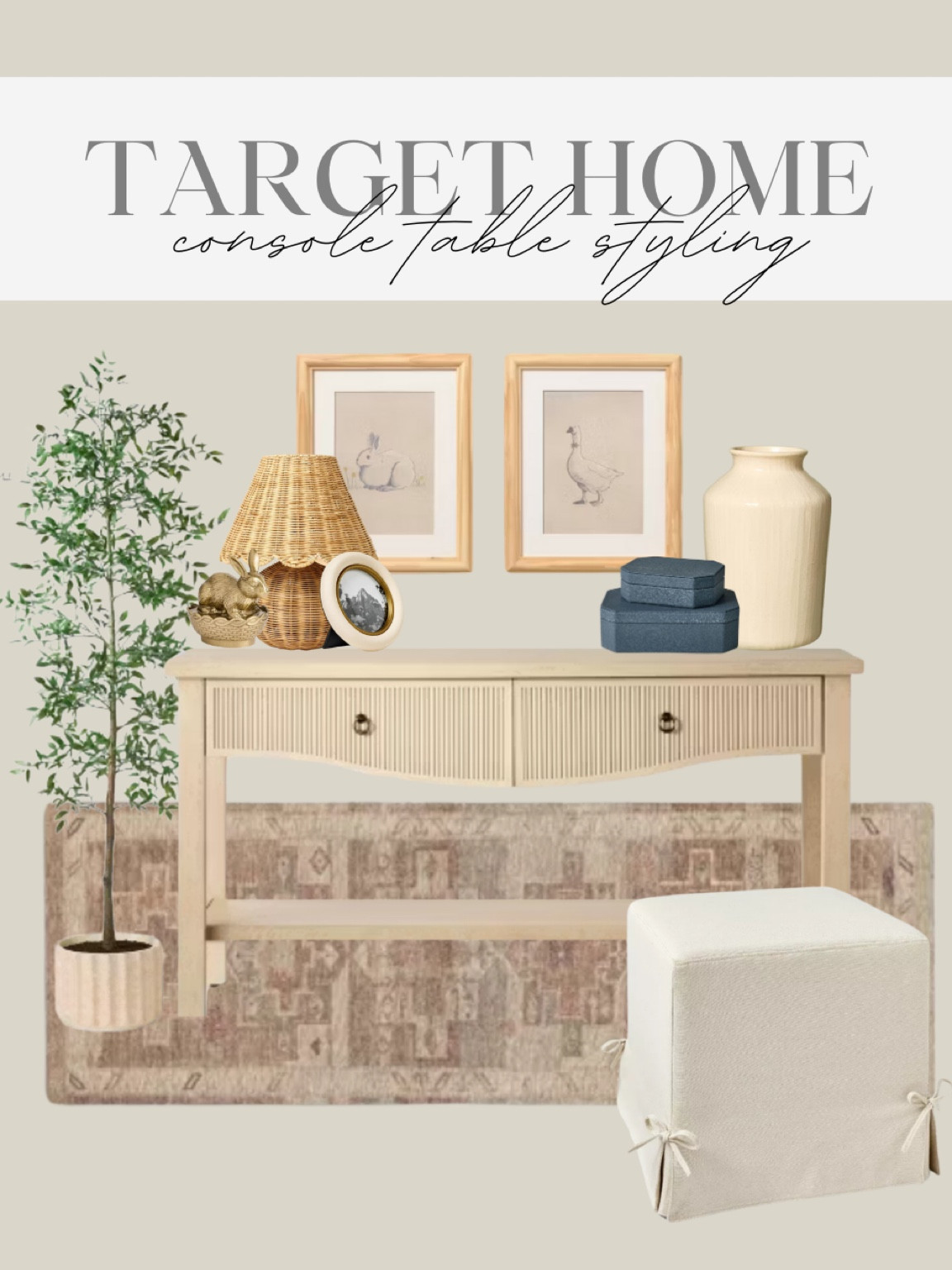 NEW Target Home — Console Table Styling✨ 

#consoletable #tablestyling #consolestyling #homedecor #homefinds #newtargetfurniture #targetnewarrivals #targethome #targetfinds #targetspringarrivals #targetmusthaves #targetmcgee #targetfurniture #targetdecor #homedecor #homedesign #targetottoman #artificialtree #decorativeobjects #lamps #entrytable #decorideas #homeideas #springdecor #newspringarrivals #frames  #studiomcgee #homerefresh 

#LTKSeasonal #LTKHome #LTKFindsUnder50