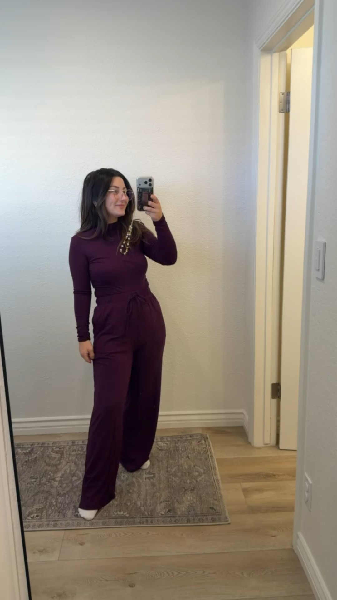 Matching set from Amazon!! 
Obsessed with this color!! 

I'm 5'0" 140lbs 
Size small 
Length is slightly long but I can wear with chunky sneakers! 

#LTKPetite #LTKootd