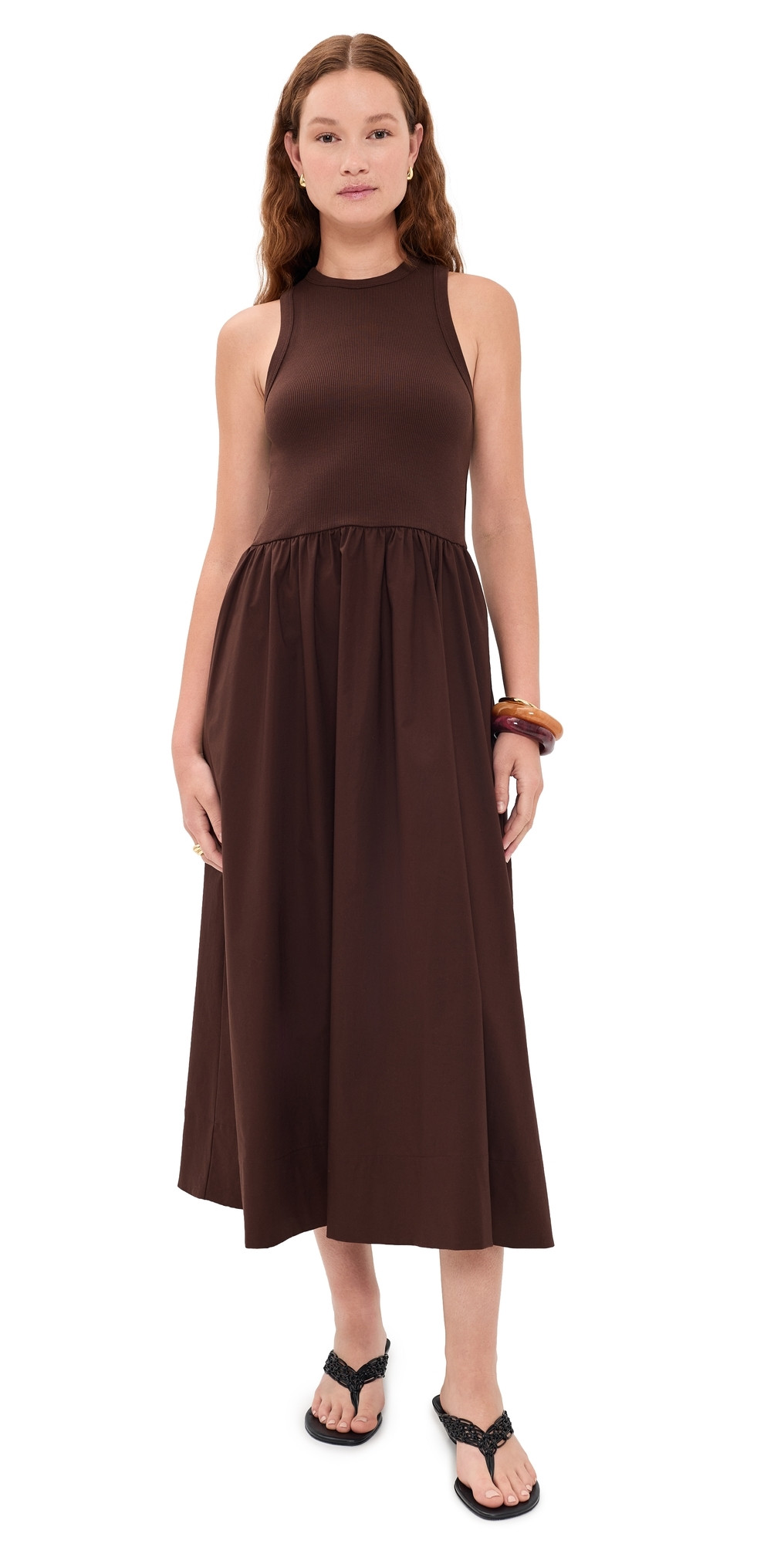 Sold Out NYC The RSVP Midi Dress Chocolate S | Shopbop