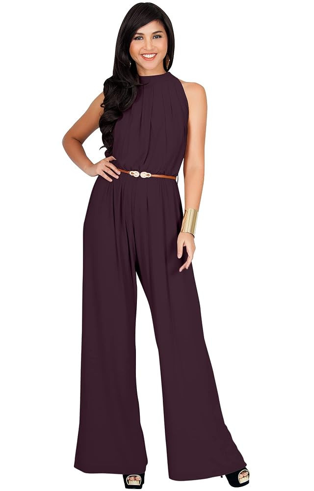 KOH KOH Womens 2025 Sexy Sleeveless Wide Leg Pants Cocktail Pantsuit Jumpsuit Romper | Amazon (US)
