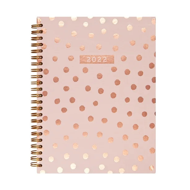 2022 Mintgreen Weekly Monthly Spiral Planner, 6" x 8, Pink Dot, Recycled - Walmart.com | Walmart (US)