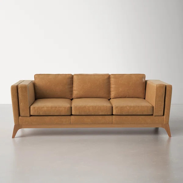 Mari 87'' Leather Sofa | Wayfair North America