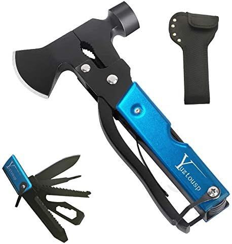 Yuztousp Multitool Camping Accessories Survival Gear and Equipment Blue- 14 in 1 Stainless Steel ... | Amazon (US)