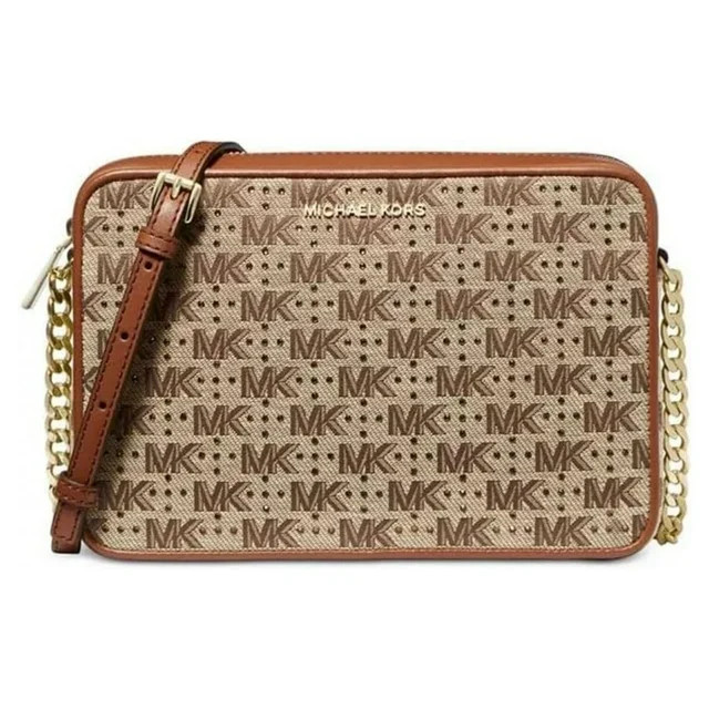 Michael Kors Womens Jet Set Large East/West Crossbody Vanilla One Size (BEIGE/EBONY) 32H3GJ6C3J-0... | Walmart (US)