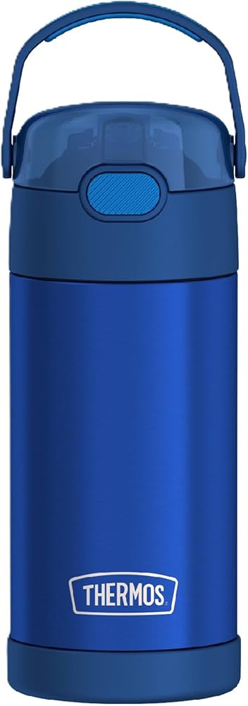 THERMOS FUNTAINER 12 Ounce Stainless Steel Vacuum Insulated Kids Straw Bottle, Blue | Amazon (US)