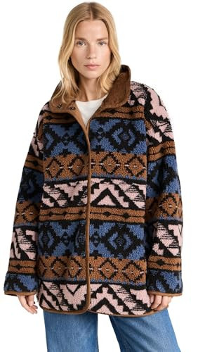 Velvet by Graham & Spencer Women's Laila Novelty Sherpa Reversible Jacket, Multi, X-Large | Amazon (US)