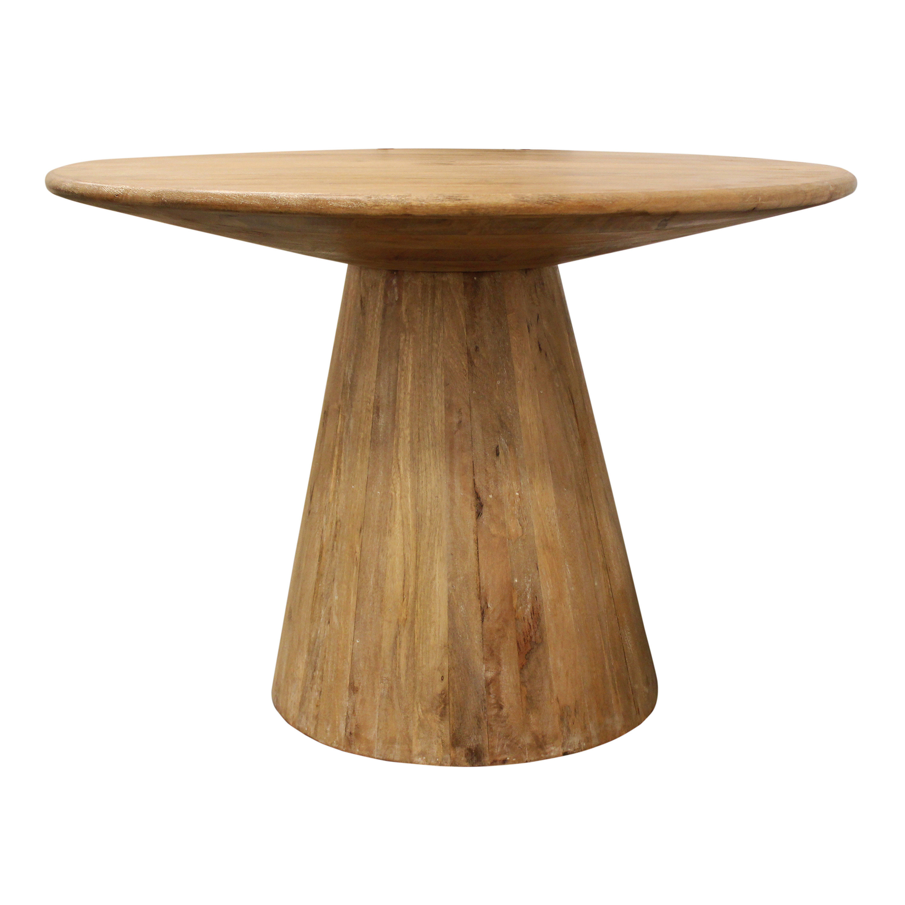 Banjar Round Distressed Natural Wood Pedestal Dining Table | World Market