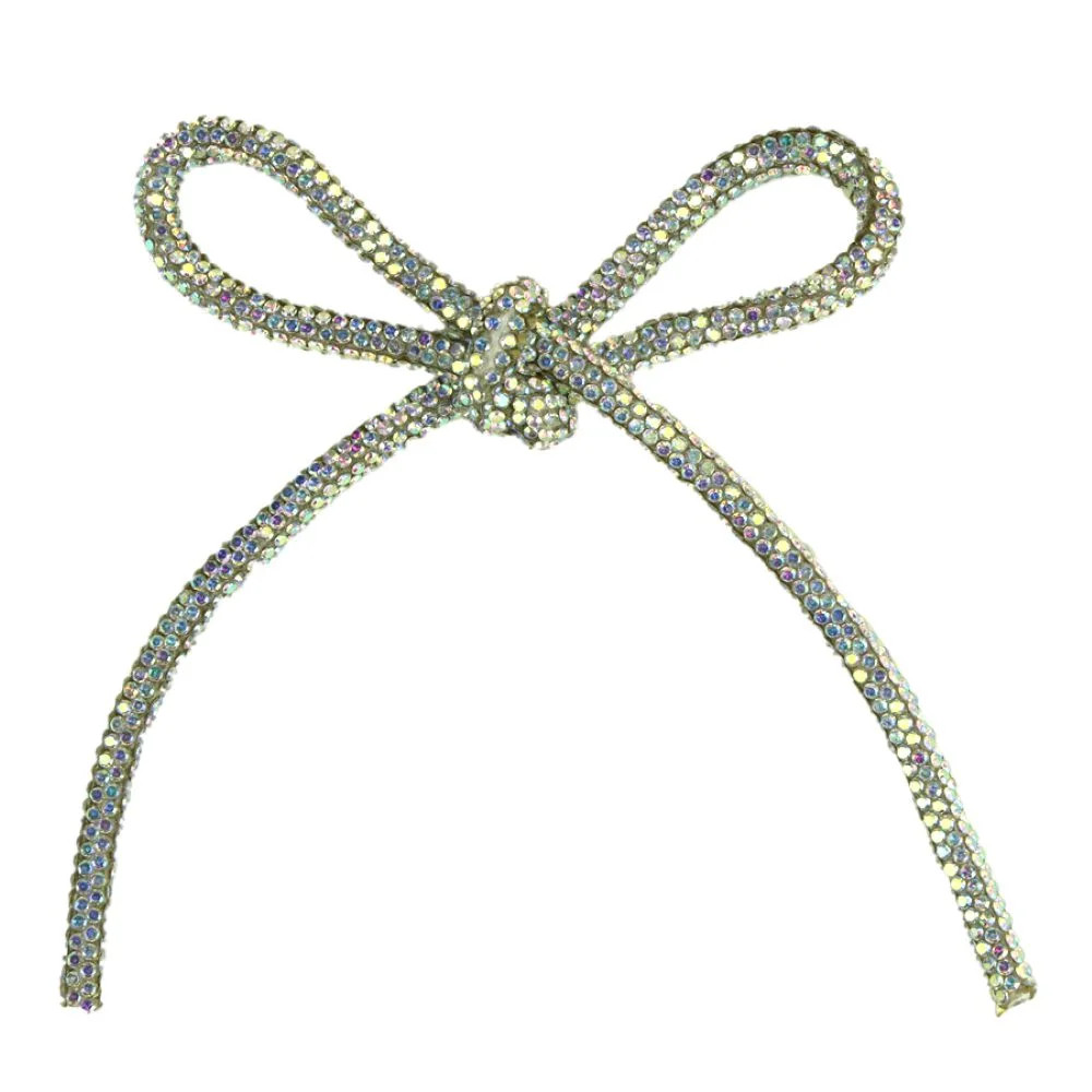 Silver Rhinestone Decorative Christmas Bows, 4", 2 Count, by Holiday Time | Walmart (US)