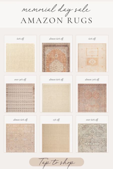 My favorite Amazon rugs finds - currently on sale for Memorial Day
Home finds, deal of the day, sale alert, neutral area rug, found it on Amazon, Memorial Day sale, Safavieh, Chris Loves Julia, Becki Owens rug, living room refresh, bedroom refresh, shop the look!



#LTKHome #LTKSaleAlert #LTKU