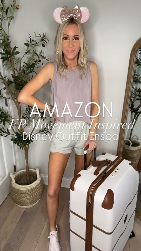 DISNEY OUTFIT INSPO | This Amazon free people movement inspired outfit is perfect for Disney, errands, and working out! Love the built-in shorts and pockets- so perfect for your phone or holding a ball! Both the tank and top are Amazon must haves! Tons of colors available! Love all the layers as we transition from spring to summer! Such a great look for less and some items are on sale! 🚨

Shorts: coffeegrey xs 
Tank: mushroom white black 3 pack xs-s
Top: light beige xs long



Athletic short | Disney outfit idea | casual short | Amazon spring finds | Amazon spring must haves | Amazon outfit ideas | casual outfit ideas | mom outfit ideas | layered outfit | workout tops | neutral sneakers | how to style | what to wear | comfy outfit | comfy style | pickleball outfit | comfy chic | activewear 

#LTKfindsunder50 #LTKActive #LTKsalealert