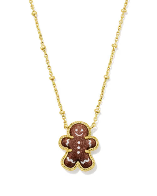 Gingerbread Gold Short Pendant Necklace | Kendra Scott