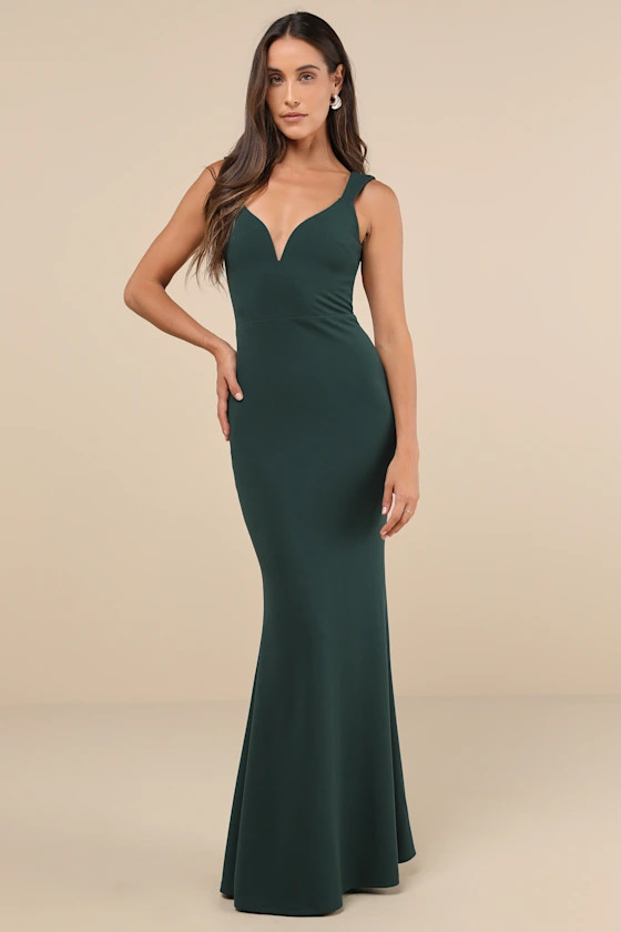 Alluring Temptation Emerald Dress Emerald Green Dress Dark Green Dress Forest Hunter Green Dress | Lulus