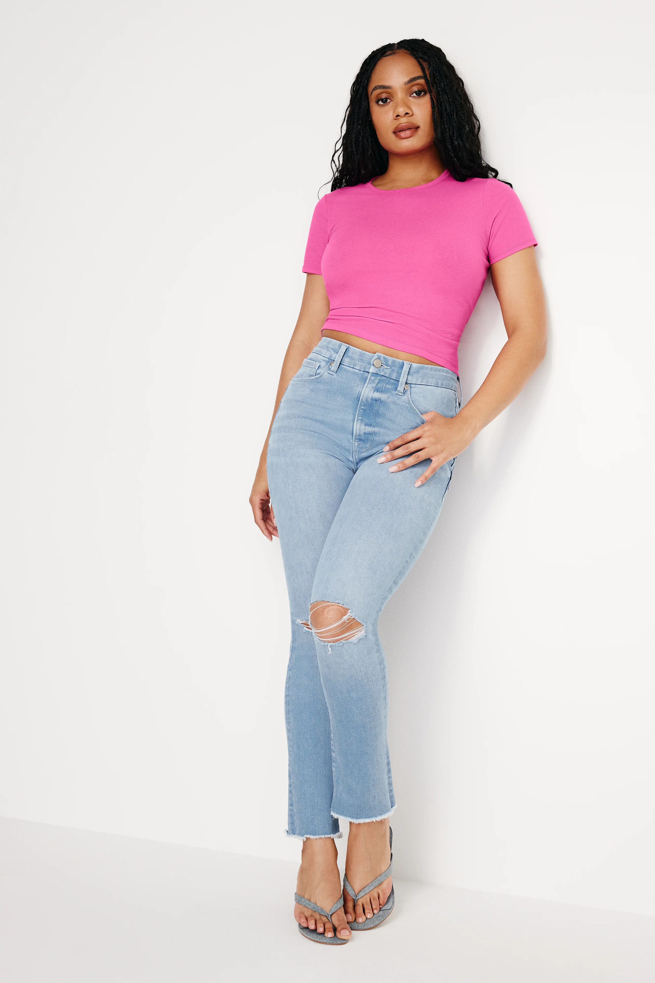 ALWAYS FITS GOOD CLASSIC SLIM STRAIGHT JEANS | Good American