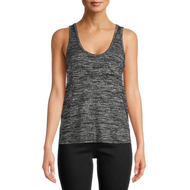 Time and Tru Women's Textured Scoop Tank Top | Walmart (US)