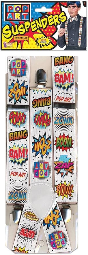 Forum Novelties 76939 Pop Art Braces Accessory Set, One Size | Amazon (US)