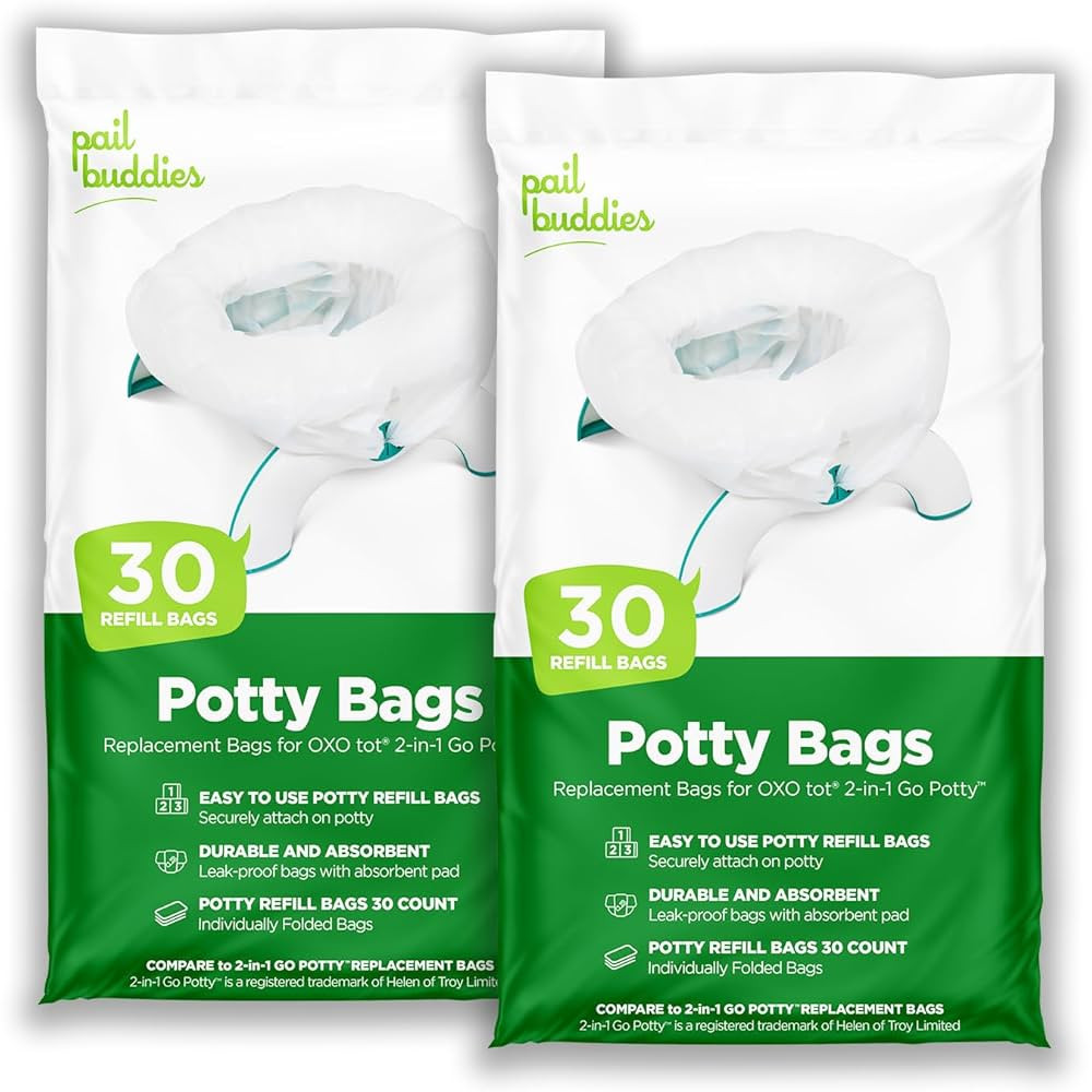 60 Refill Potty Bags: Absorbent, Disposable Potty Liners Compatible with OXO Tot 2-in-1 Go Potty ... | Amazon (US)