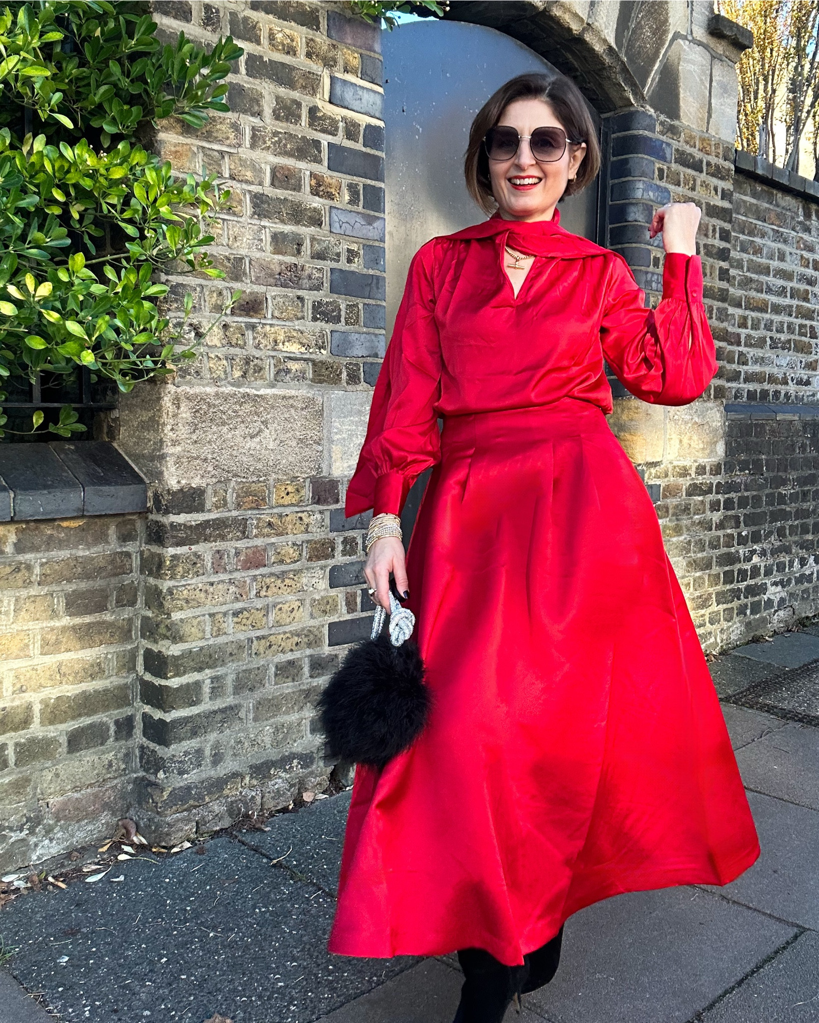 2 red looks ❤️ 4 snaps. Wearing the size Small / size 10 in everything. The coat is Marie and Lola and the bag River Island - last year   

#LTKfestive #LTKwinter #LTKuk