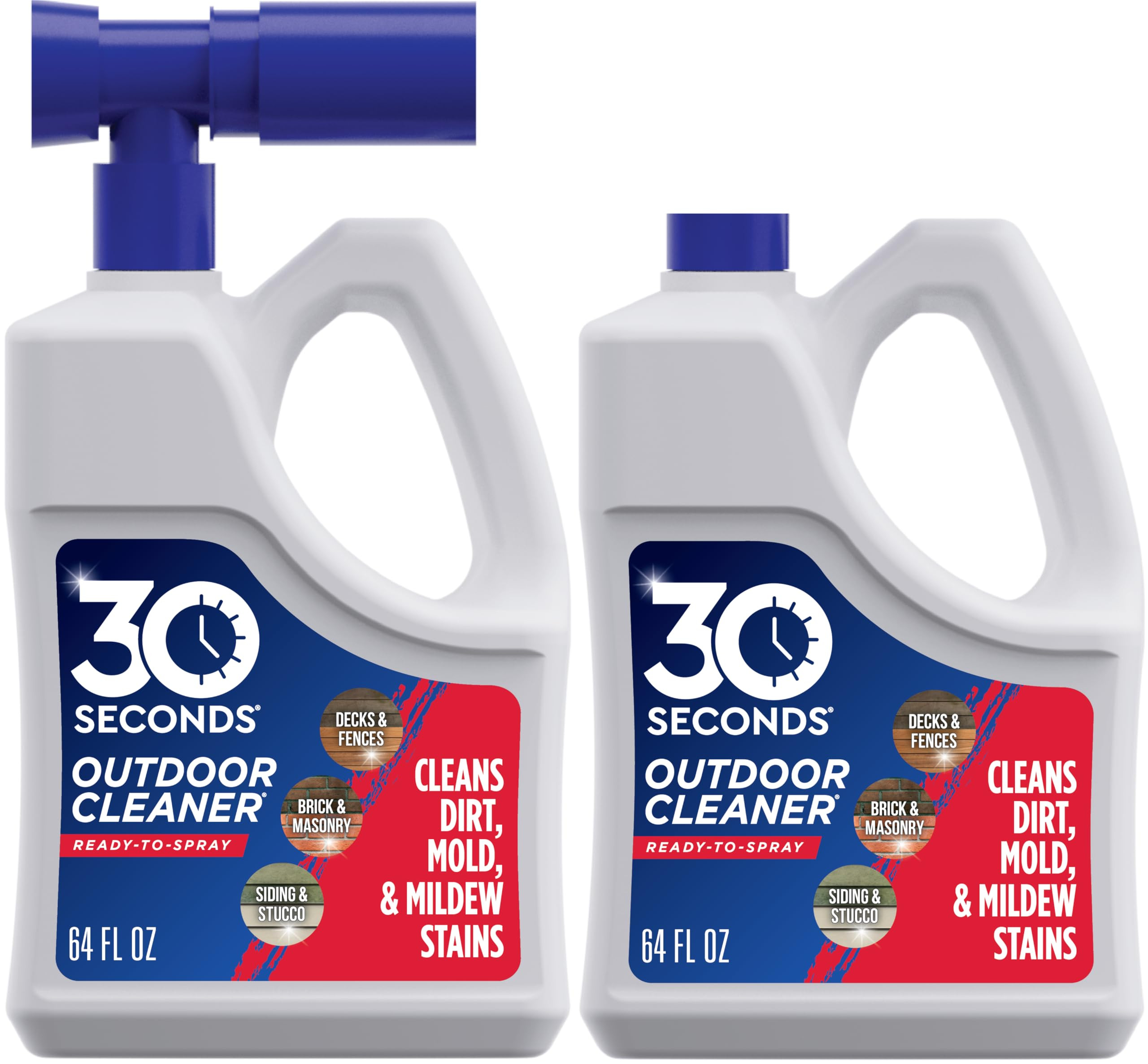 30 SECONDS Outdoor Cleaner 2 Pack with Hose End Sprayer - Cleans Stains from Algae, Mold and Mild... | Amazon (US)