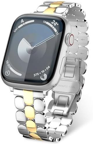 Compatible with Apple Watch Band 41mm 40mm 38mm 45mm 44mm 42mm Women,Cute Stainless Steel Metal i... | Amazon (US)