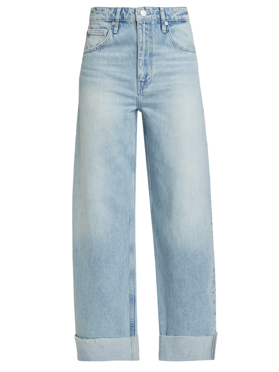 Frame Barrel Cuffed-Hem Jeans | Saks Fifth Avenue | Saks Fifth Avenue