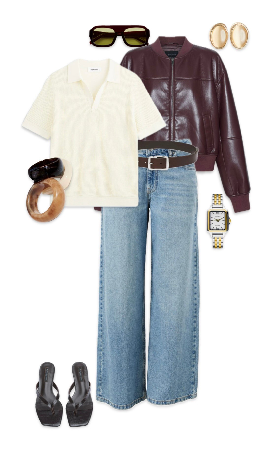 I’ve tried to link as many products and other similar items as possible, but the actual items are as follows:
Jacket - Decjuba
Shirt - Venroy (linked)
Jeans - Supre (linked)
Heels - Tony Bianco (linked)
Belt - Naked Vice
Sunglasses - Vehla
Watch - Cendre (linked)
Bangles - Gimme
Earrings - Billini (linked)


#LTKaustralia #LTKstyletip #LTKautumn