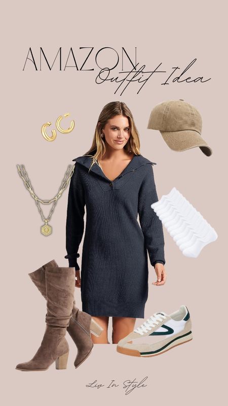 You can dress this super cute dress up with boots or down with sneakers and a hat to get lots of use out of it this fall. These no show socks are my favorite! #falloutfit

#LTKsalealert #LTKfindsunder50 #LTKstyletip
