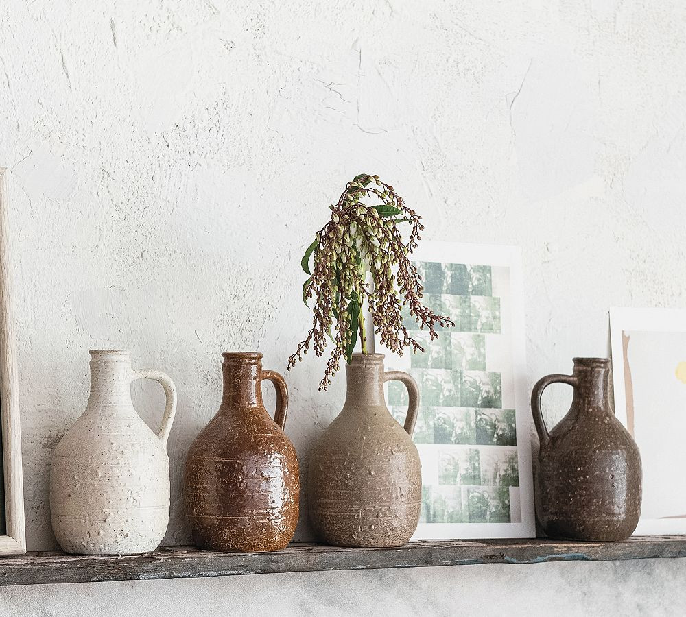 Earthen Hues Stoneware Vases, Set of 4 | Pottery Barn (US)