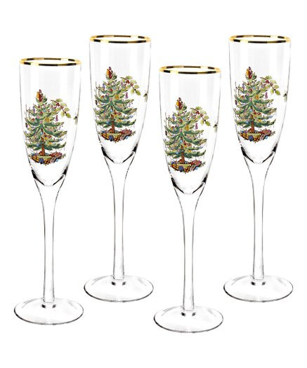 Spode Christmas Tree Champagne Flute - Set of Four | Best Price and Reviews | Zulily | Zulily