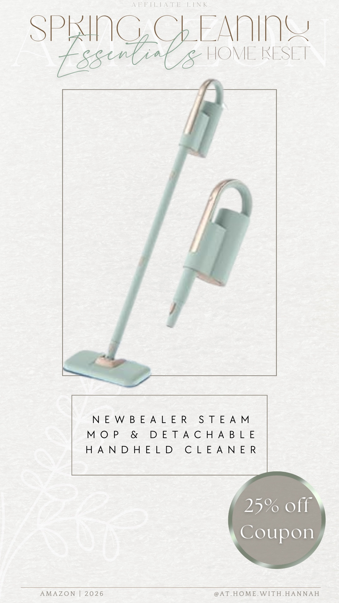 Steam mop + handheld cleaner = one of my favorite spring cleaning tools 🤍 So good for floors and quick cleanup, especially with the coupon.




•

steam mop • handheld steam cleaner • spring cleaning must haves • floor cleaning tool • amazon cleaning gadgets • home reset finds

#steammop #handheldsteamcleaner #floorcleaningtools #springcleaningmusthaves #cleaninggadgets #ltkfinds #amazonhomefinds 

#LTKSaleAlert #LTKmomlife #LTKHome