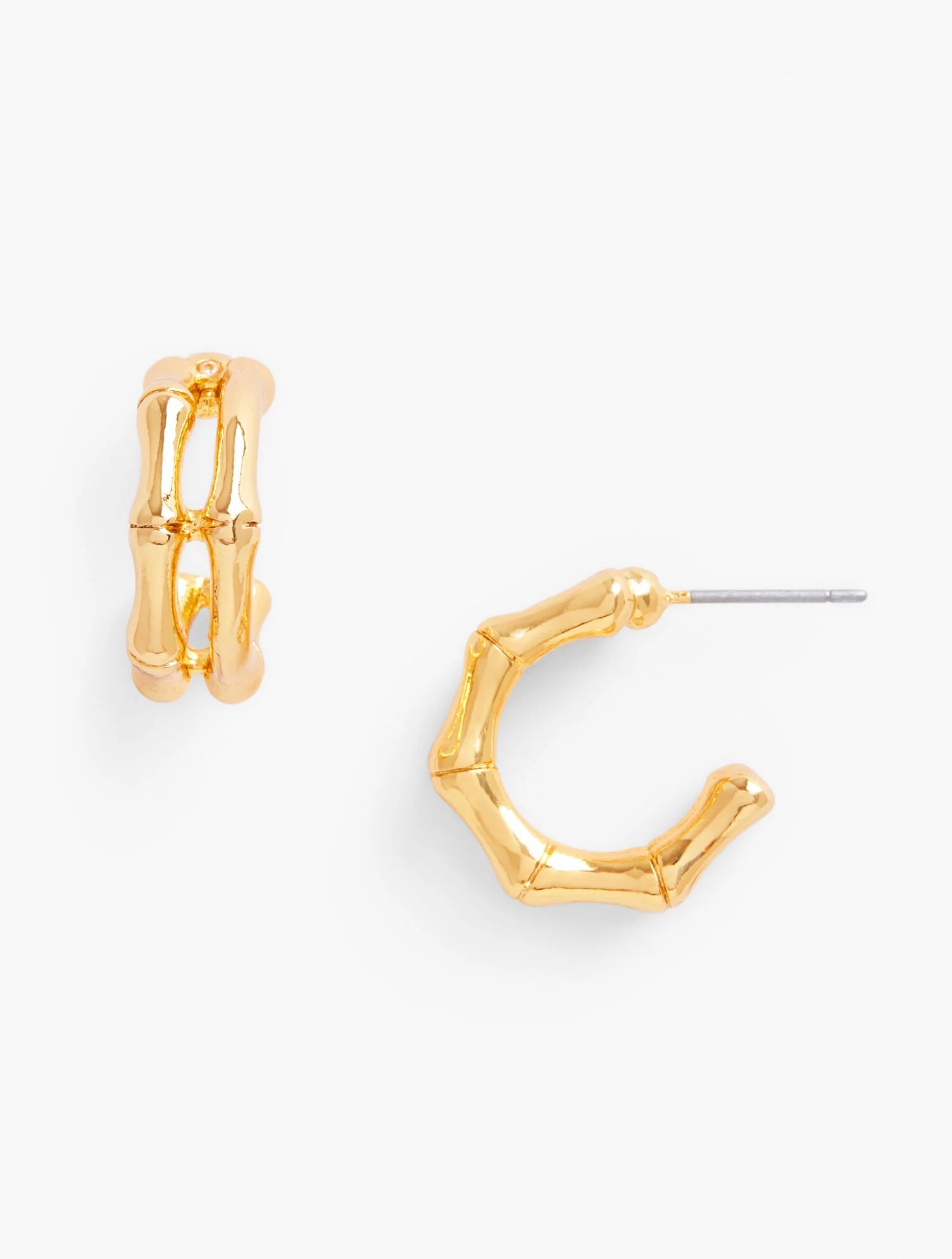 Bamboo Texture Hoop Earrings | Talbots