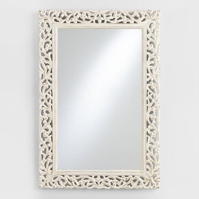 Segovia Whitewashed Mirror | World Market