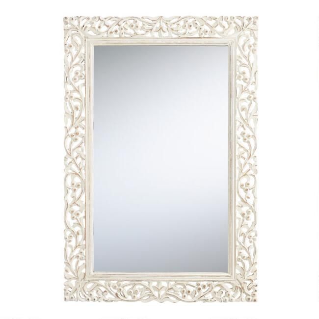 Segovia Whitewashed Mirror | World Market
