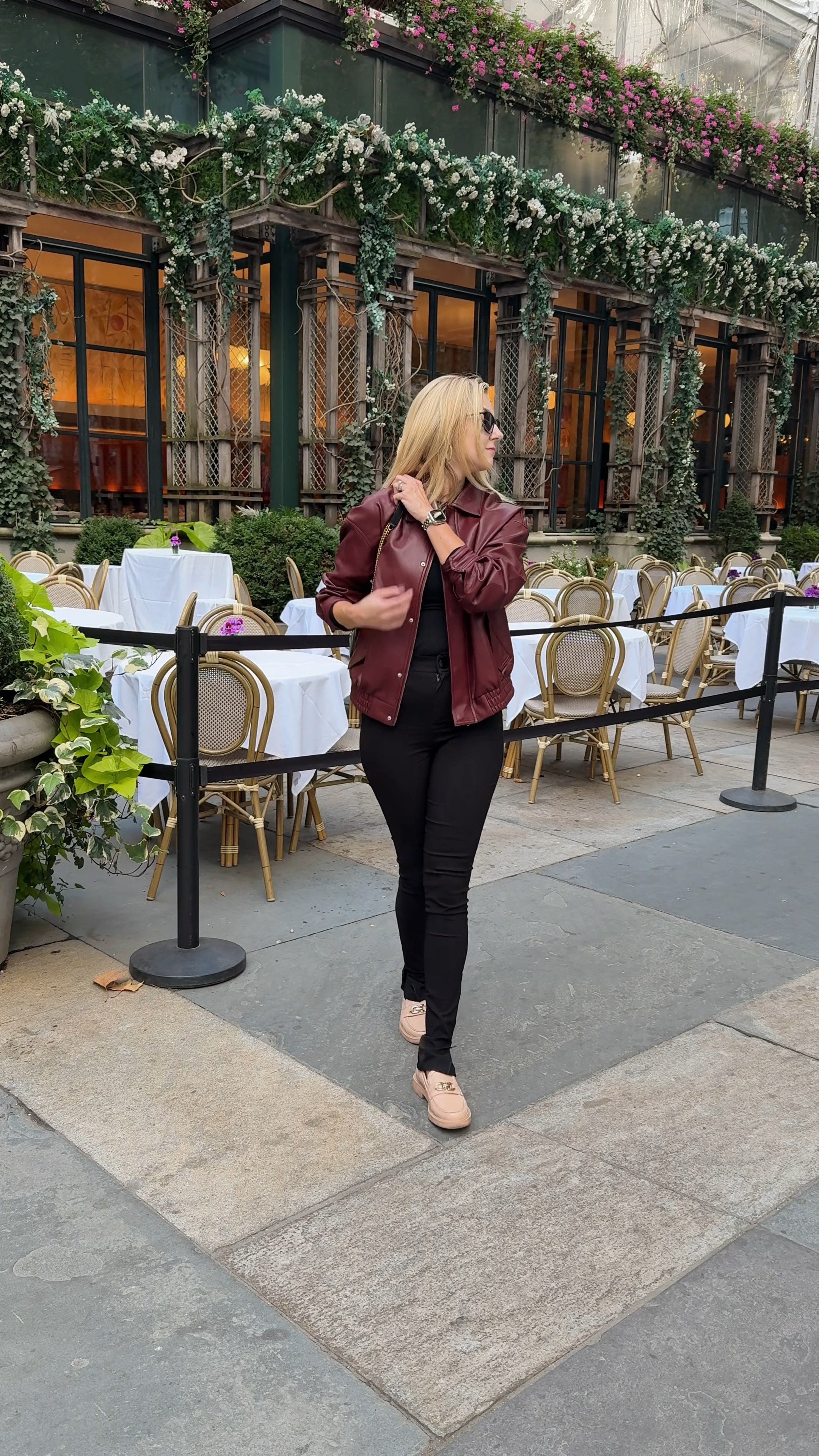 Burgundy is still rocking this fall season. 
Wearing this burgundy leather jacket in size small.
My leggings and loafers are from Zara, linking similar.

Fall outfit, burgundy outfit, New York outfit, maroon outfit, fall fashion, beige loafers, black leggings, beige loafers  


#LTKSeasonal #LTKStyleTip #LTKVideo