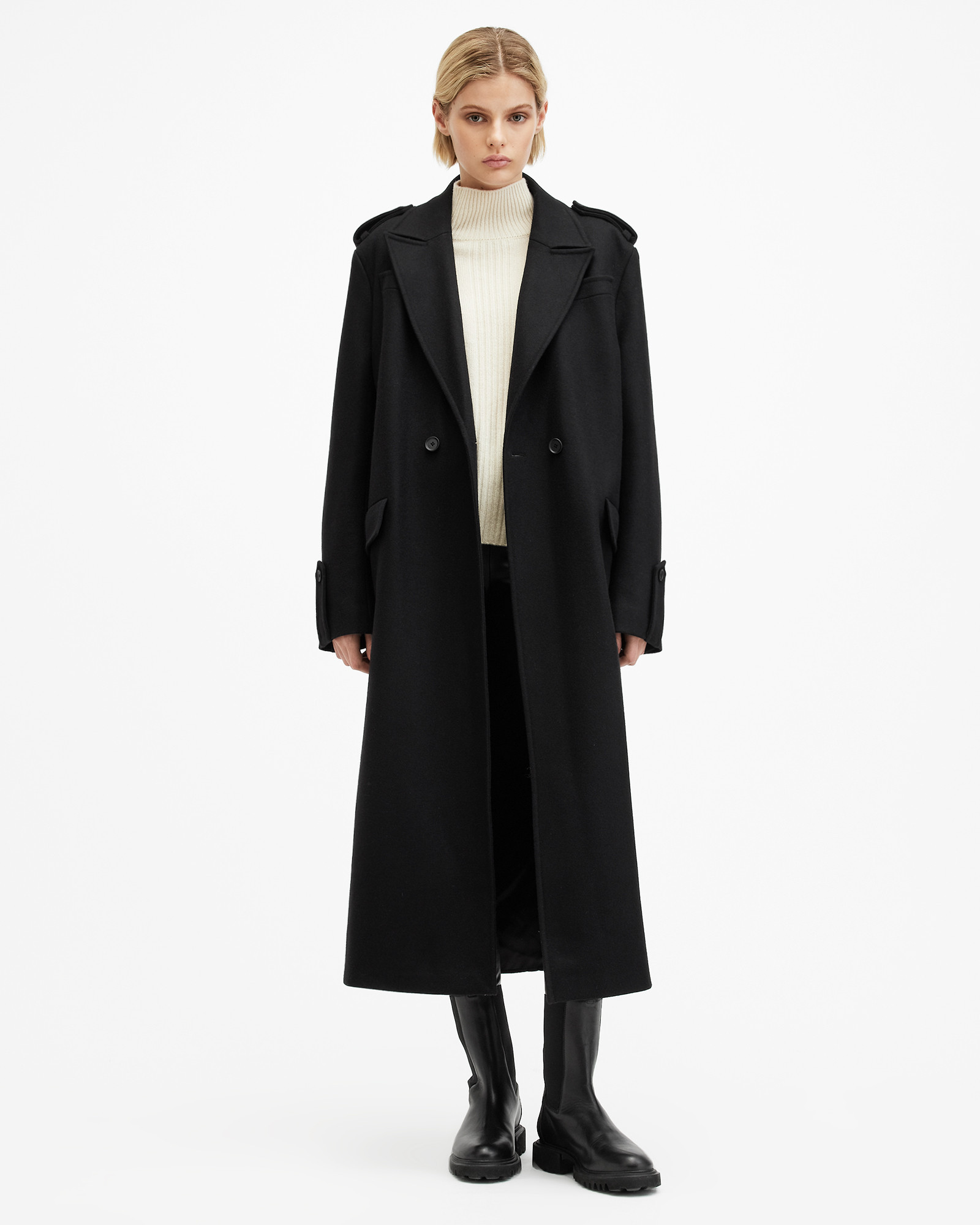 Augusta Cashmere Wool Blend Coat | AllSaints UK