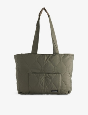 Logo-Patch Slip-Pocket Quilted Tote Bag | Selfridges