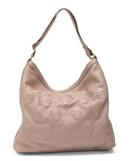 Made In Italy Leather Multi Skull Hobo Bag With Gold Hardware | Handbags | Marshalls | Marshalls