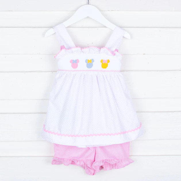 Sweet Mouse Ears Tie Back Short Set | Classic Whimsy