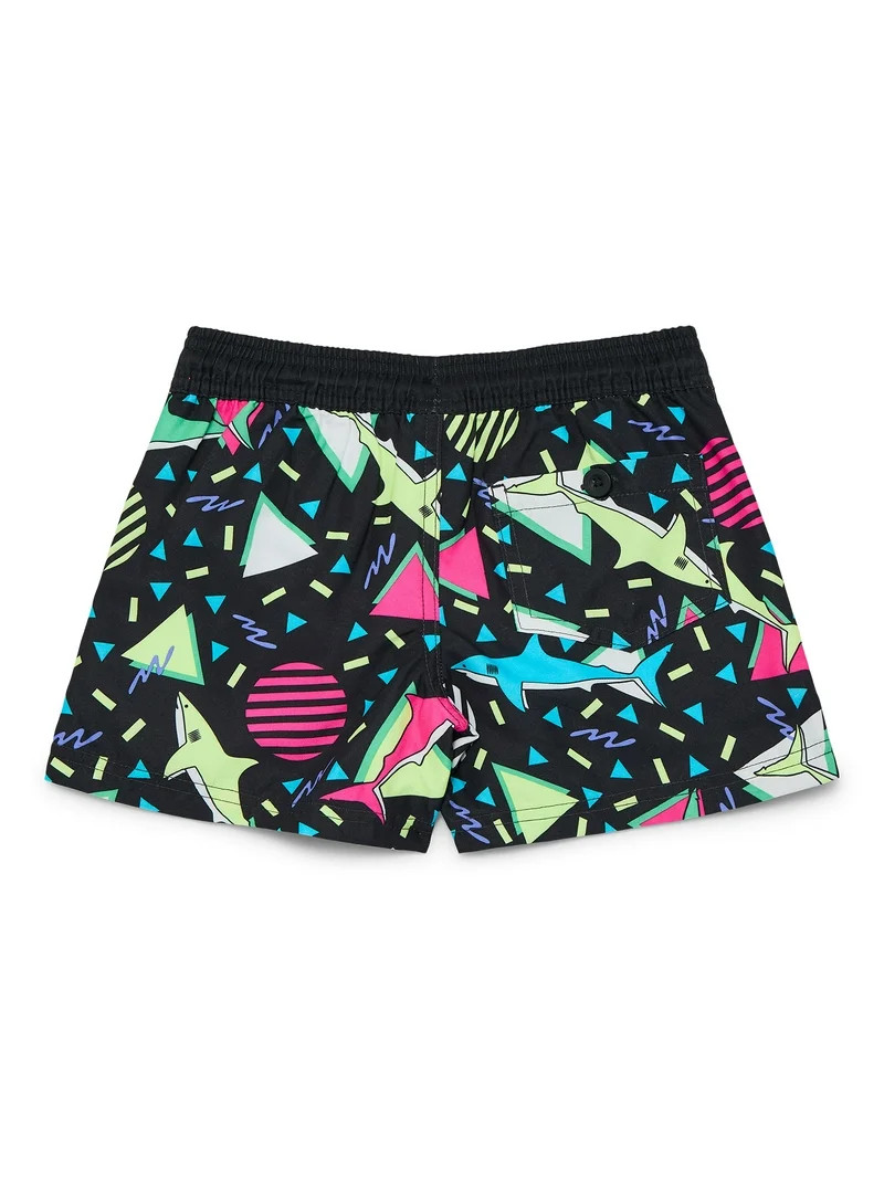 Wonder Nation Little and Big Boys Quick Dry Swim Trunks with UPF50+, Sizes 4-18 & Husky | Walmart (US)