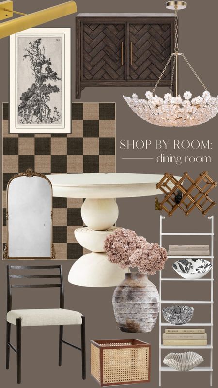 shop by room: dining room - dining table, dining chairs, shelf decor, wall shelves, chandelier, home decor and more

#LTKhome