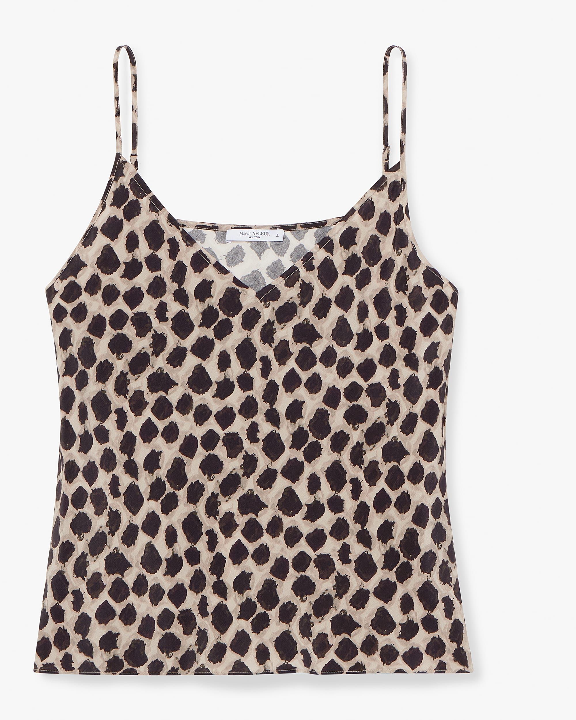 The Lisey Cami—Sahara Print Washable Silk | MM LaFleur