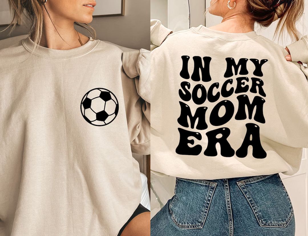 In My Soccer Mom Era Sweatshirt Soccer Mama Crewneck Sports - Etsy | Etsy (US)