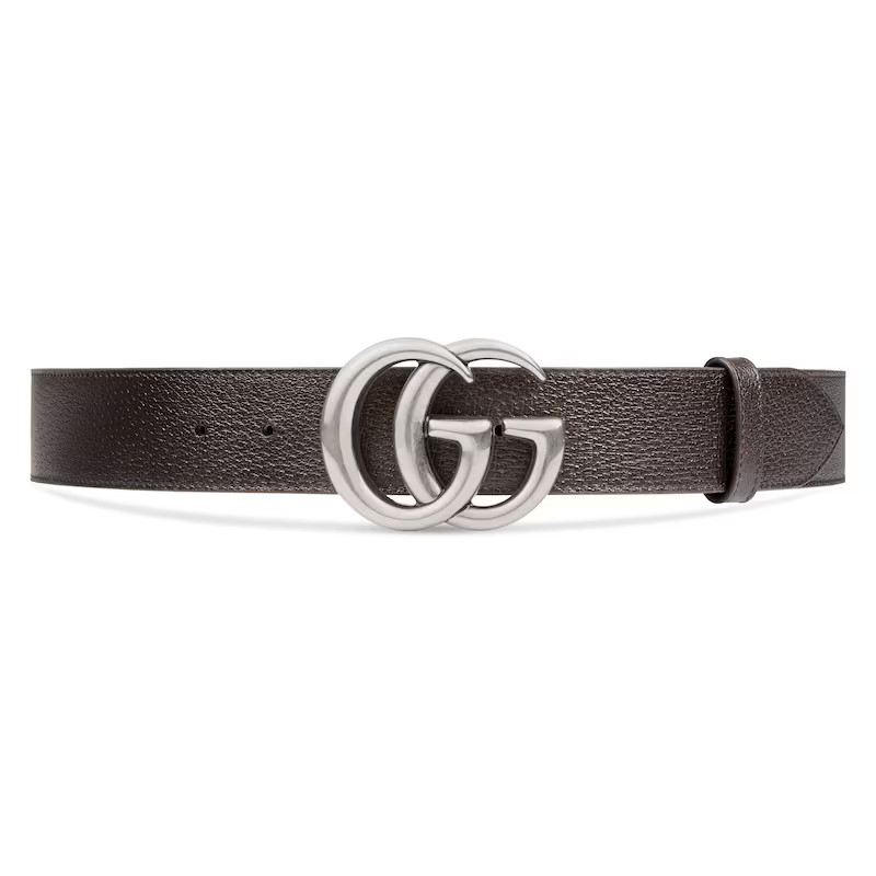 Leather belt with double G buckle | Gucci (US)