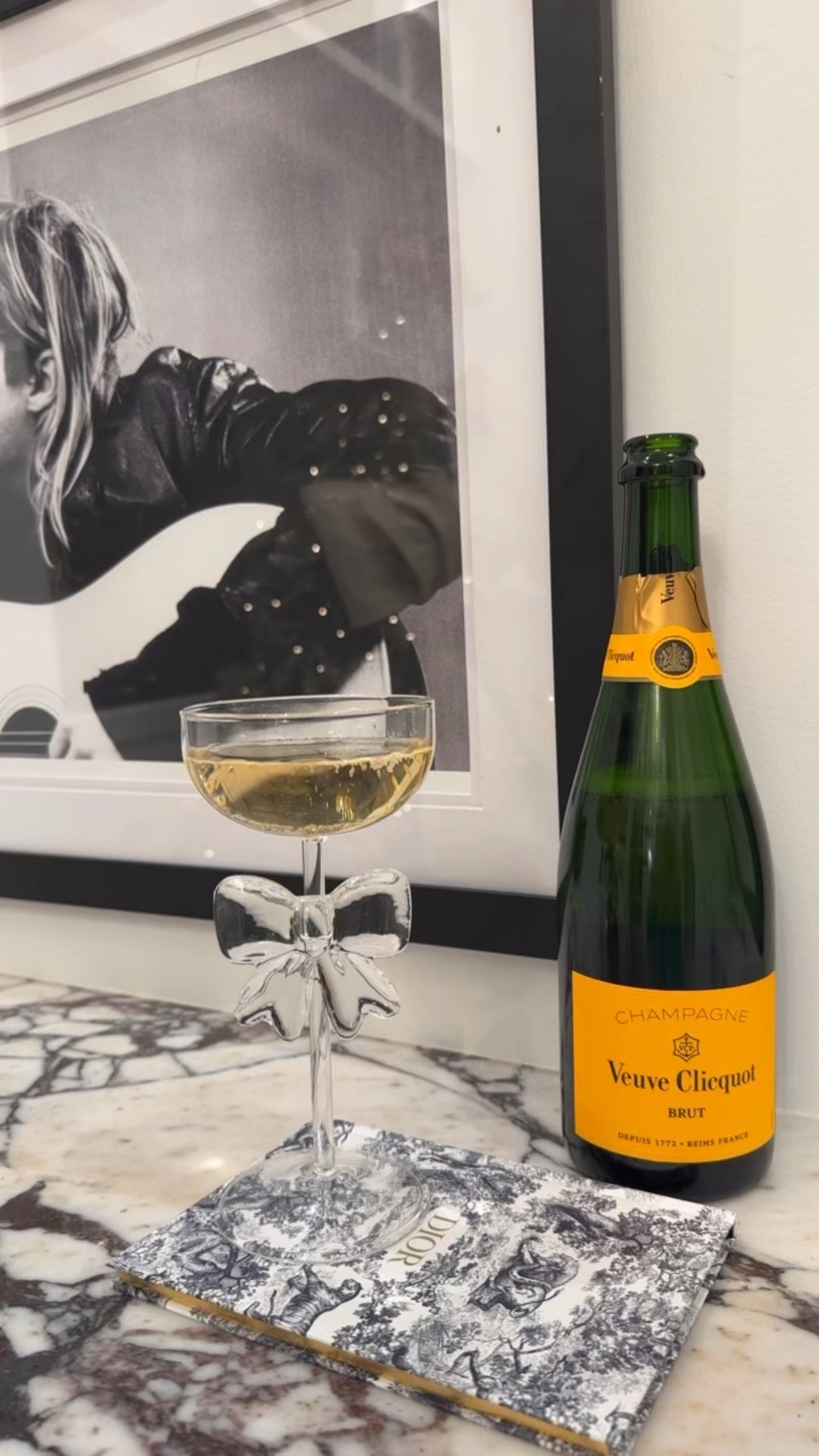 The CUTEST coupe glasses I’ve ever seen 🎀🥂✨