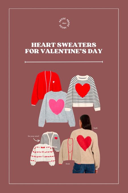 Cute heart sweaters for Valentine’s Day, women and kids!

#LTKfamily #LTKkids #LTKHoliday