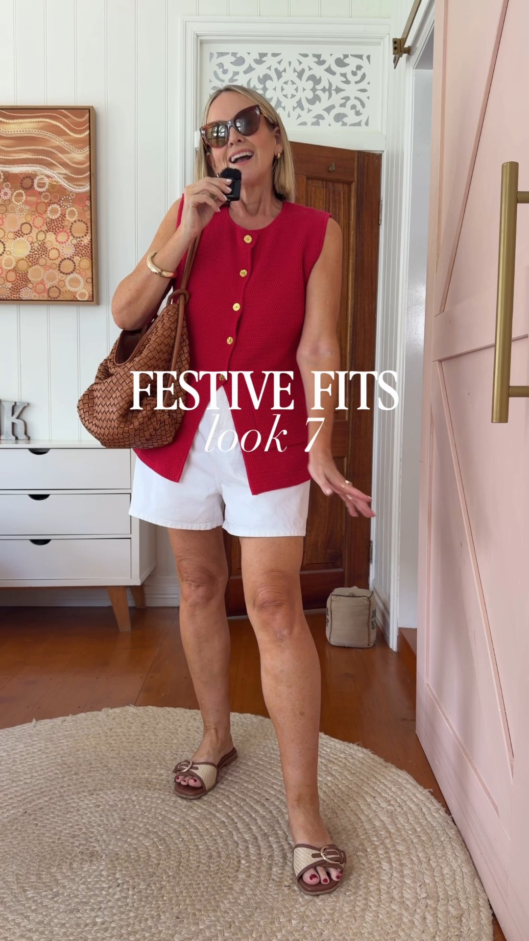 Wearing L in the vest (alternative colours linked)
Wearing 33 in the shorts for a more relaxed fit 
— Use code stylingyou to save $20 on the bag

Shoes: FRANKIE4 Tate slides

#LTKxDavidJones

#LTKover50style #LTKaustralia