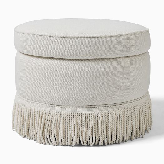 Fringe Storage Ottoman | West Elm (US)