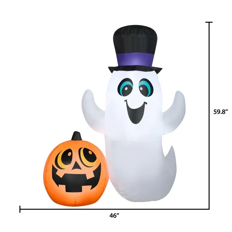 Airblown Inflatables Ghost and Pumpkin Scene, Medium | Walmart (US)