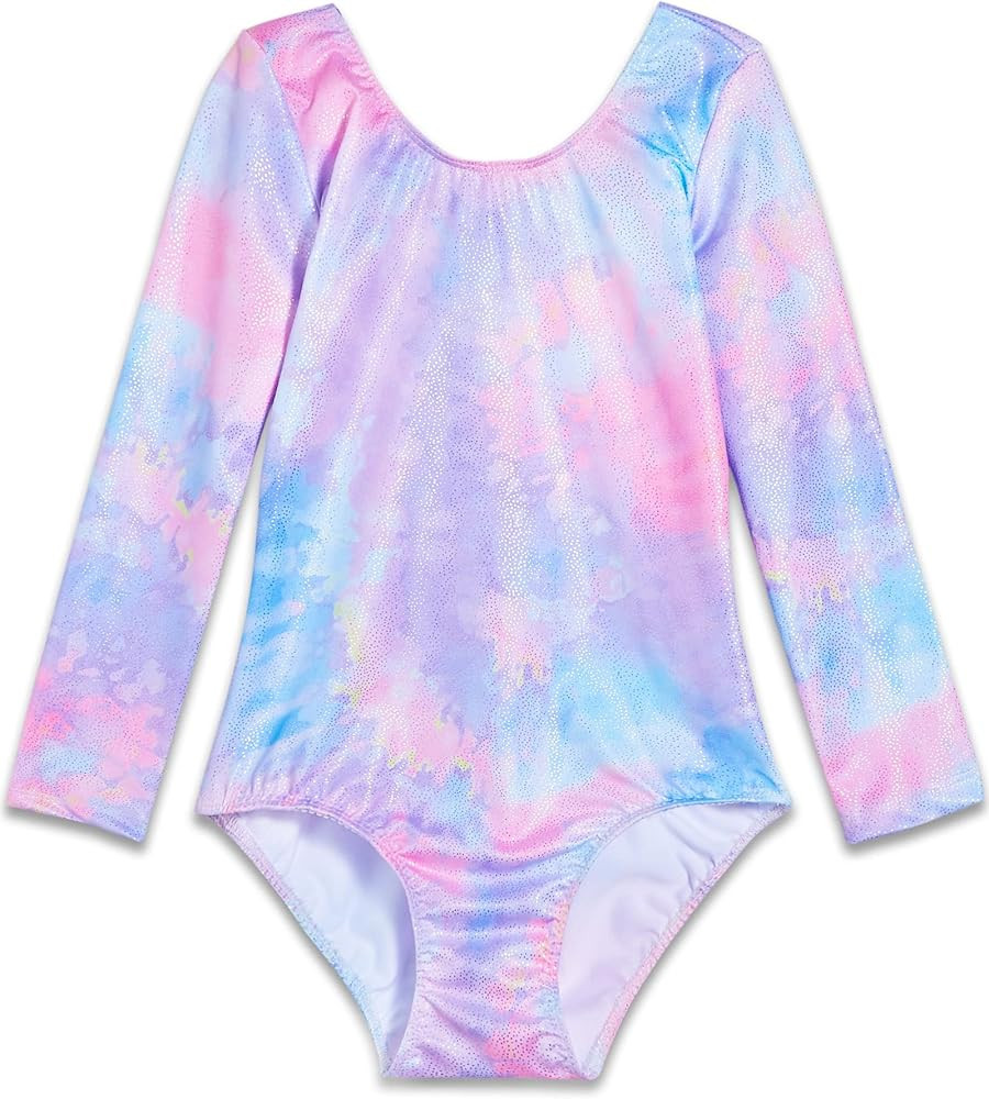 TENVDA Gymnastics Leotards for Girls Sparkly Unicorn Rainbow Long Sleeve Kids Tumbling Outfit Age... | Amazon (US)